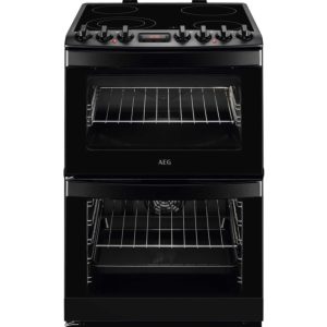 AEG CCB6740MCB Electric Double Oven With Ceramic Hob