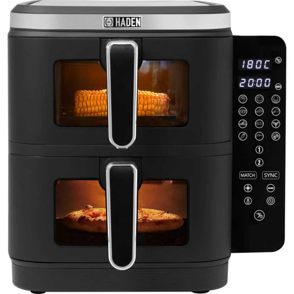 Haden 211200 11L Double Stack Air Fryer with Window - Black