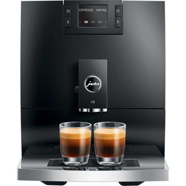 JURA C8 Compact Bean To Cup Smart Coffee Machine - Piano Black