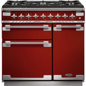 Rangemaster Elise ELS90DFFRD 90cm Gas Dual Fuel Range Cooker - Red