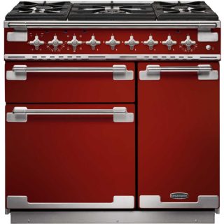 Rangemaster Elise ELS90DFFRD 90cm Gas Dual Fuel Range Cooker - Red