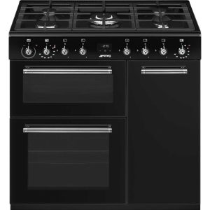 Smeg CX93GMBL 90cm Concert Dual Fuel Range Cooker - Black